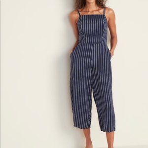 NWT Old Navy Sleeveless Cami Jumpsuit Navy Stripe Medium